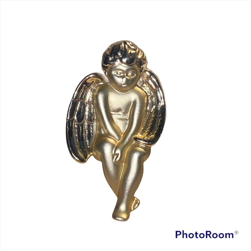 AJC Gold Angel Brooch *Very heavy quality piece*